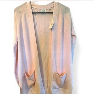 Blue Rain Pink Knit Cardigan Sweater XS nwt